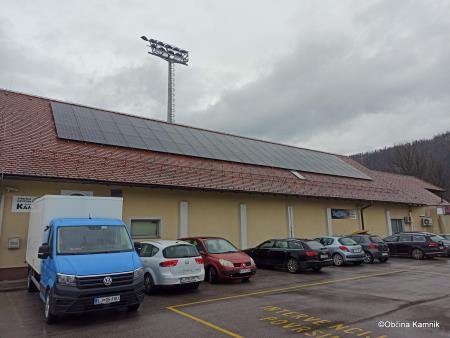 Sončna elektrarna na stavbi kegljišča in strelišča